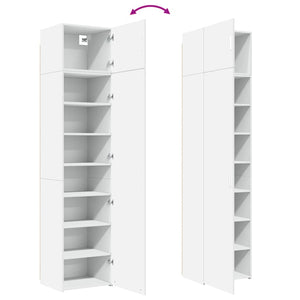Schmaler Hochschrank Weiß 50x42,5x225 cm