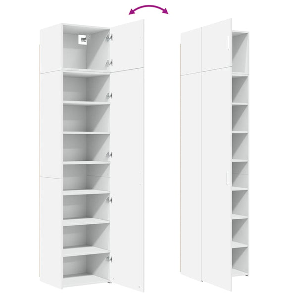 Schmaler Hochschrank Weiß 50x42,5x225 cm