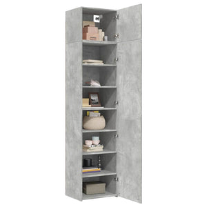 Schmaler Hochschrank Betongrau 50x42,5x225 cm