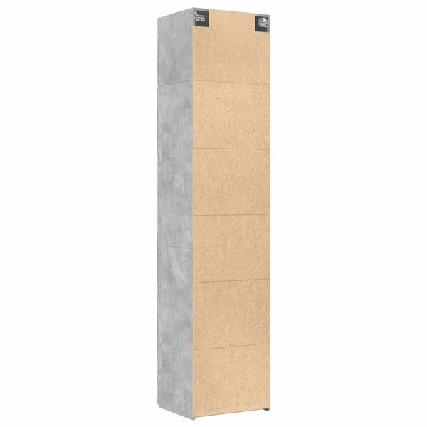 Schmaler Hochschrank Betongrau 50x42,5x225 cm