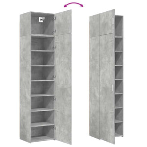 Schmaler Hochschrank Betongrau 50x42,5x225 cm
