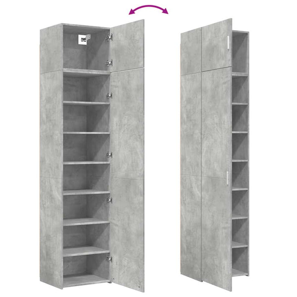 Schmaler Hochschrank Betongrau 50x42,5x225 cm