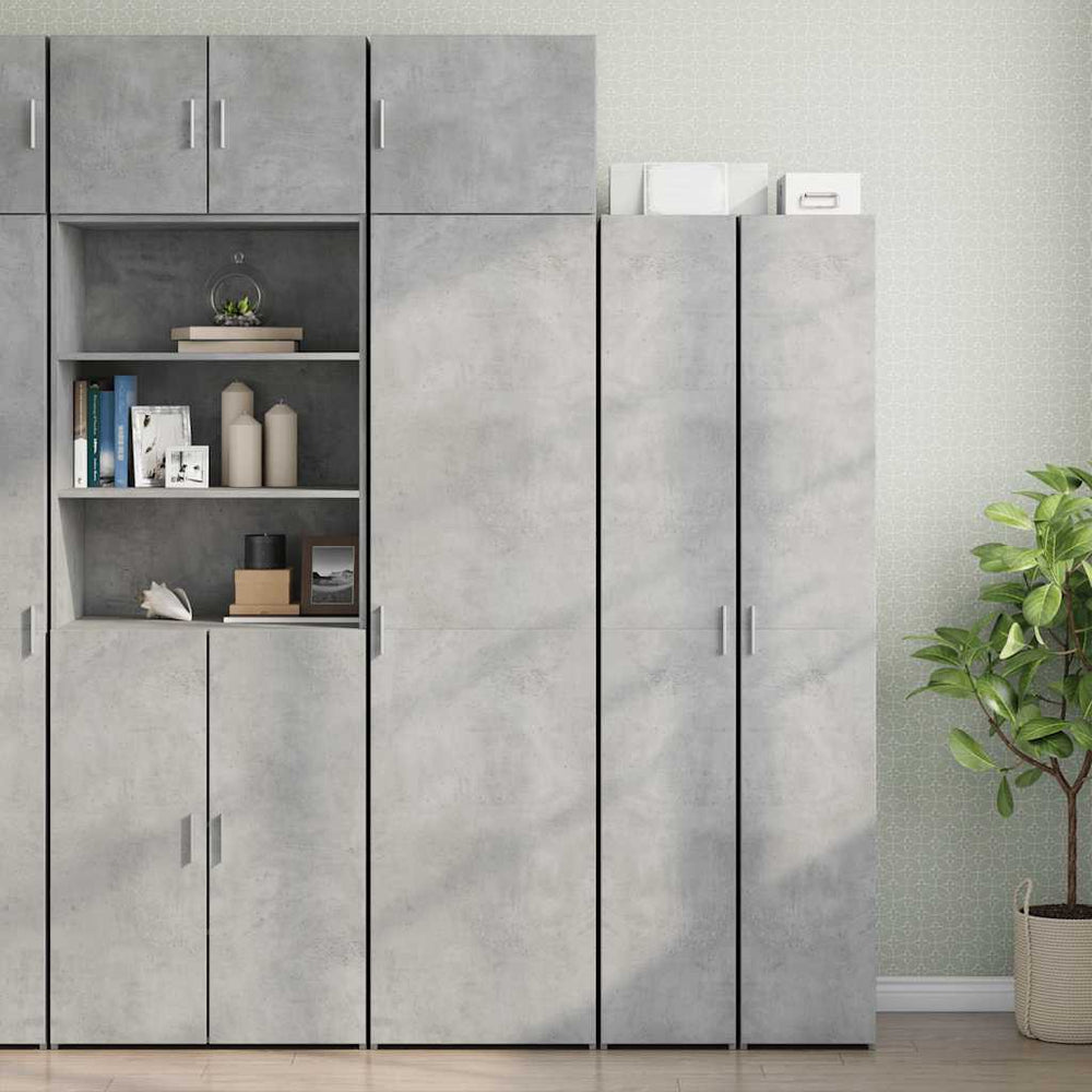 Schmaler Hochschrank Betongrau 50x42,5x225 cm