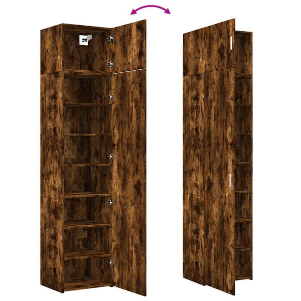 Schmaler Hochschrank Räuchereiche 50x42,5x225 cm
