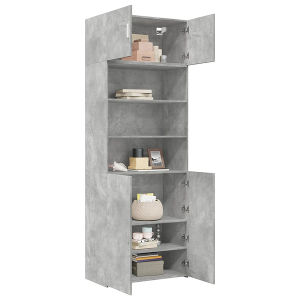 Hochschrank Betongrau 80x42,5x225 cm