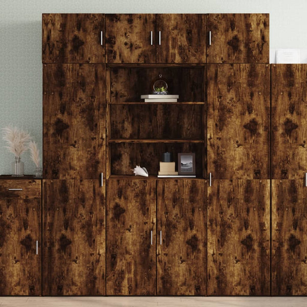 Hochschrank Räuchereiche, 225 cm hoch