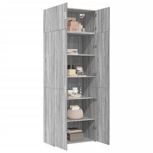 Hochschrank Grau Sonoma 80x42,5x225 cm