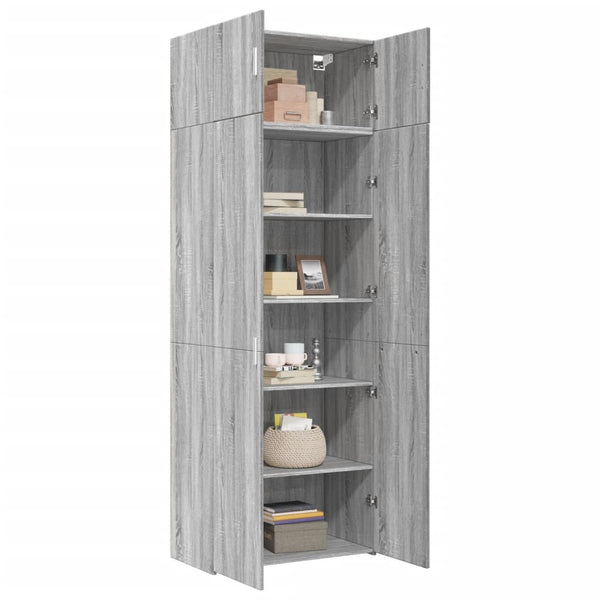Hochschrank Grau Sonoma 80x42,5x225 cm