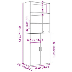 Highboard Sonoma Eiche 70x42,5x185 cm