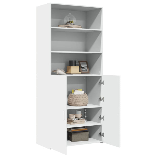 Highboard Weiß 80x185cm Holzwerkstoff