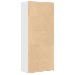 Highboard Weiß 80x185cm Holzwerkstoff
