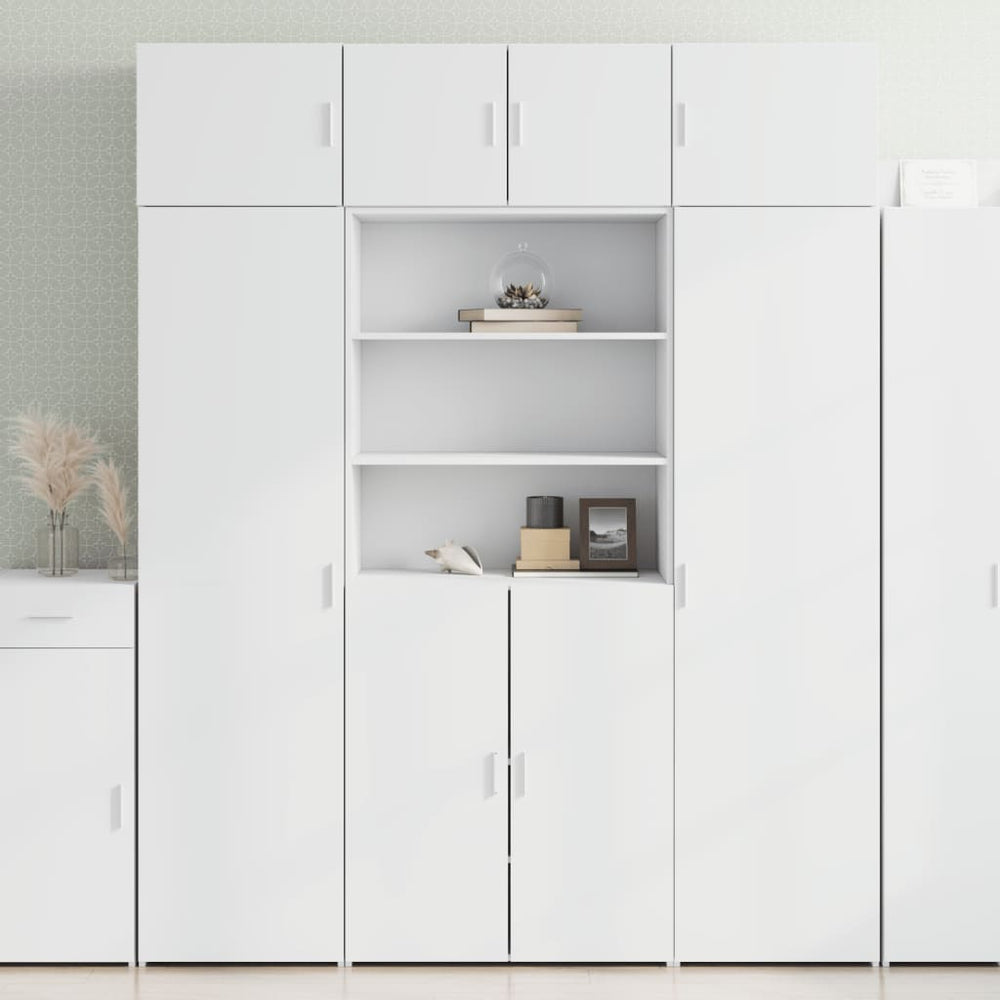 Highboard Weiß 80x185cm Holzwerkstoff