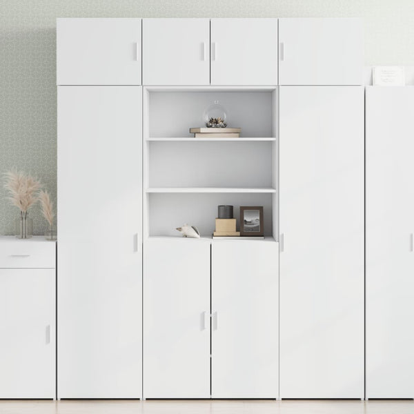 Highboard Weiß 80x185cm Holzwerkstoff