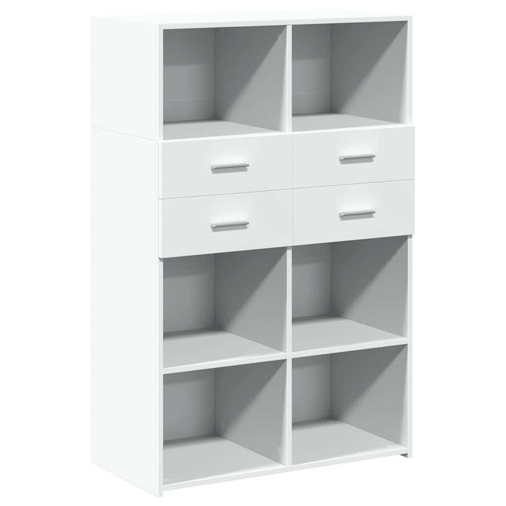 Highboard Weiß 80x42,5x124 cm