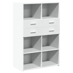 Highboard Weiß 80x42,5x124 cm