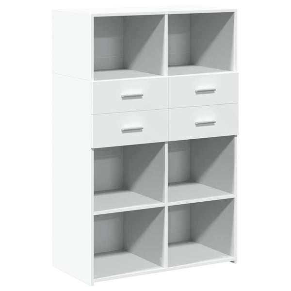Highboard Weiß 80x42,5x124 cm