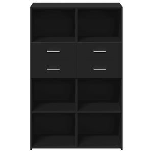 Highboard Schwarz 80x124cm Holzwerkstoff