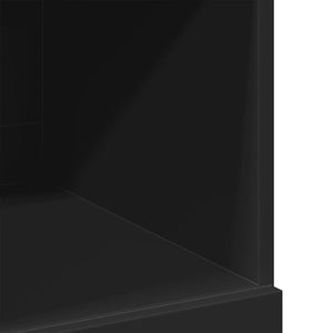 Highboard Schwarz 80x124cm Holzwerkstoff