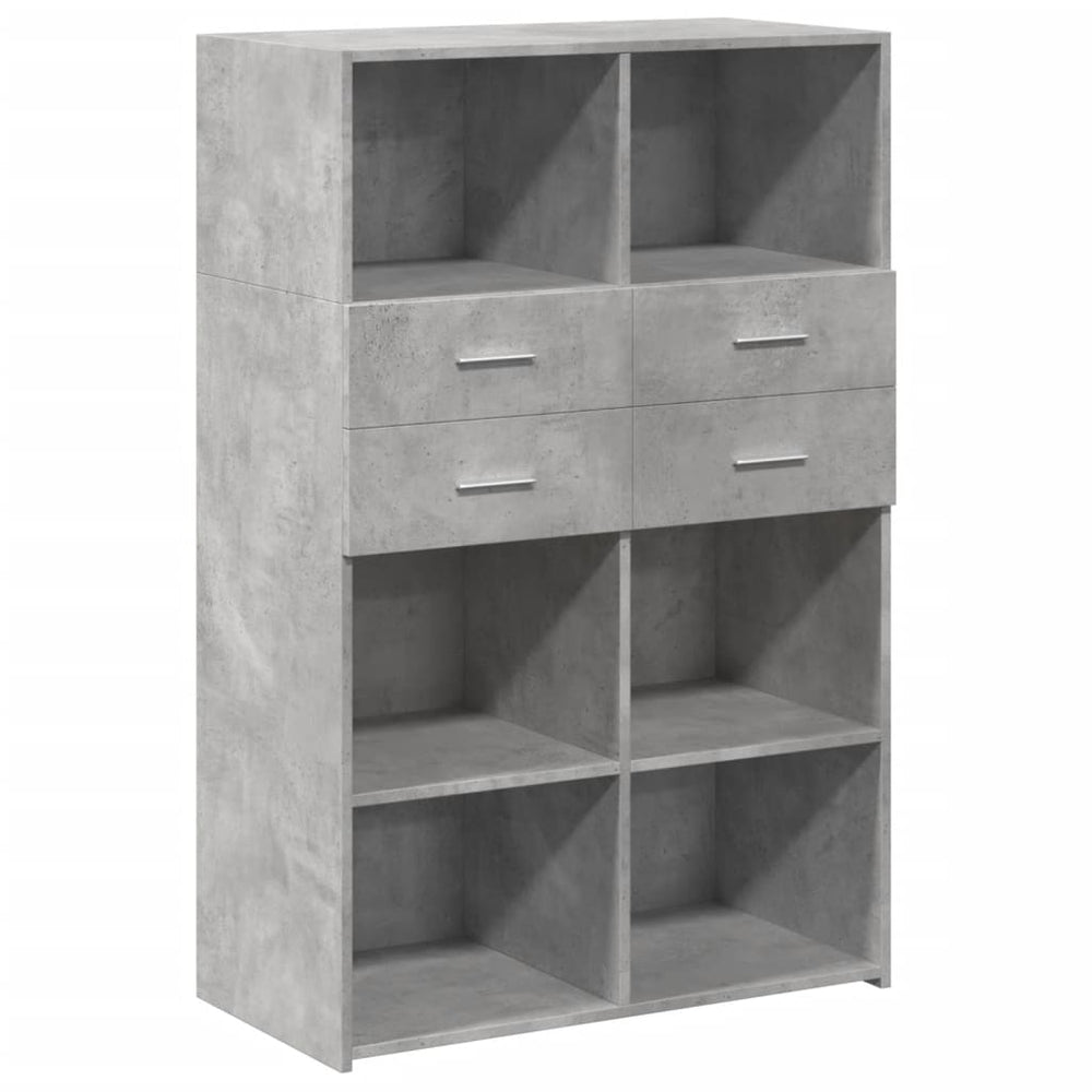 Highboard Betongrau 80x42,5x124cm