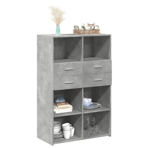 Highboard Betongrau 80x42,5x124cm