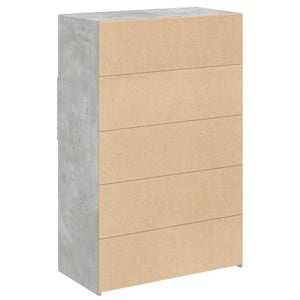 Highboard Betongrau 80x42,5x124cm