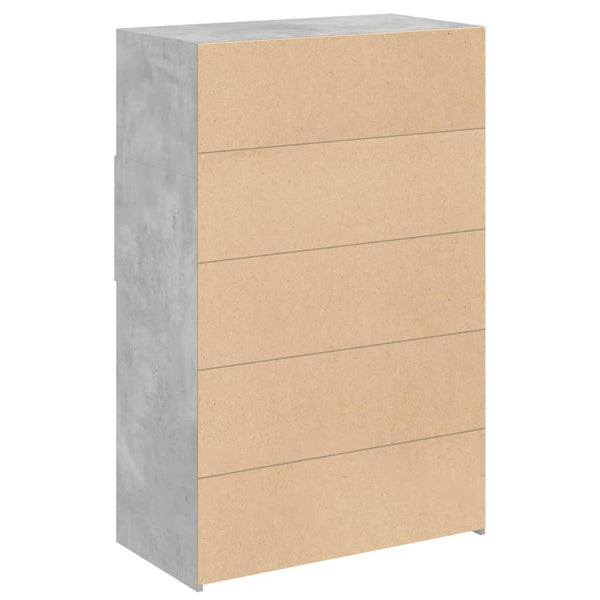Highboard Betongrau 80x42,5x124cm