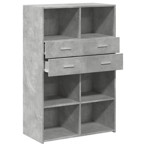 Highboard Betongrau 80x42,5x124cm