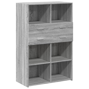 Highboard Grau Sonoma 80x124cm