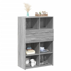 Highboard Grau Sonoma 80x124cm