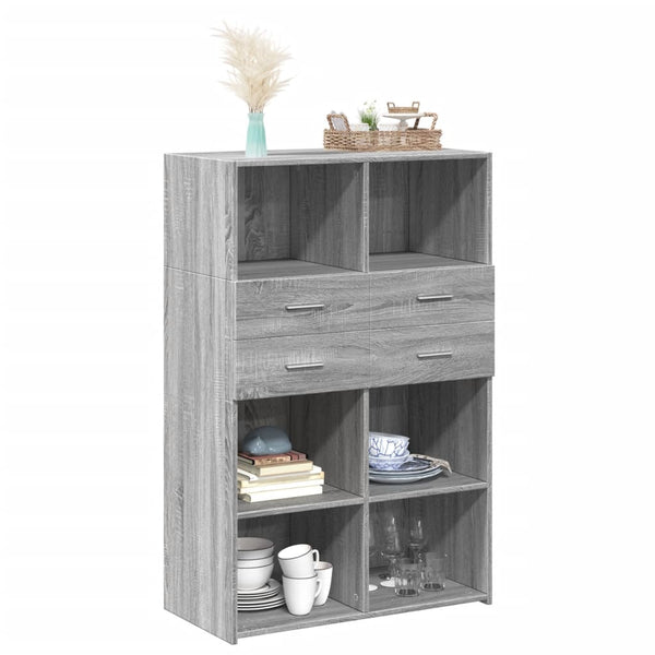 Highboard Grau Sonoma 80x124cm
