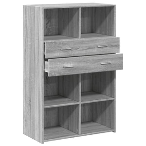 Highboard Grau Sonoma 80x124cm