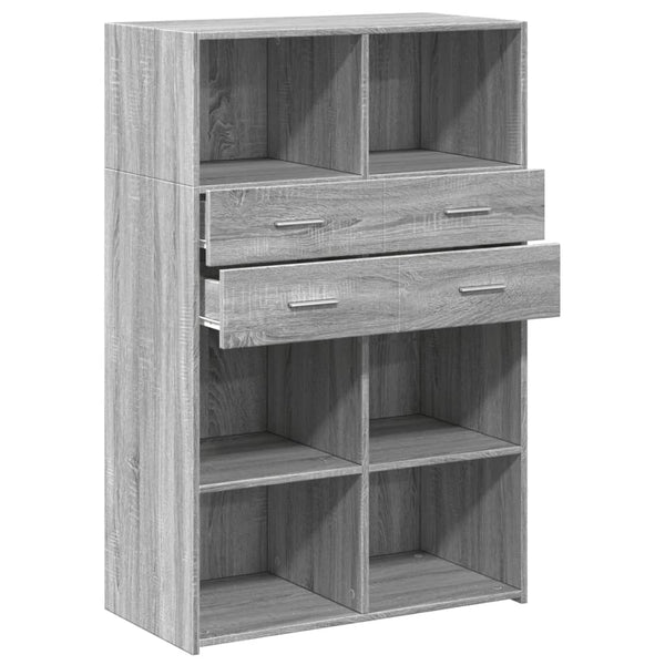 Highboard Grau Sonoma 80x124cm