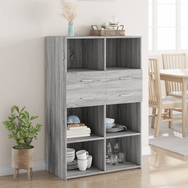 Highboard Grau Sonoma 80x124cm