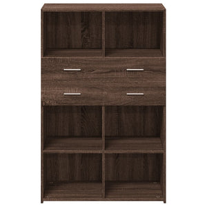 Highboard Braun Eichen-Optik 80x42,5x124 cm