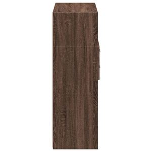 Highboard Braun Eichen-Optik 80x42,5x124 cm