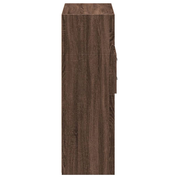 Highboard Braun Eichen-Optik 80x42,5x124 cm