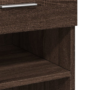 Highboard Braun Eichen-Optik 80x42,5x124 cm