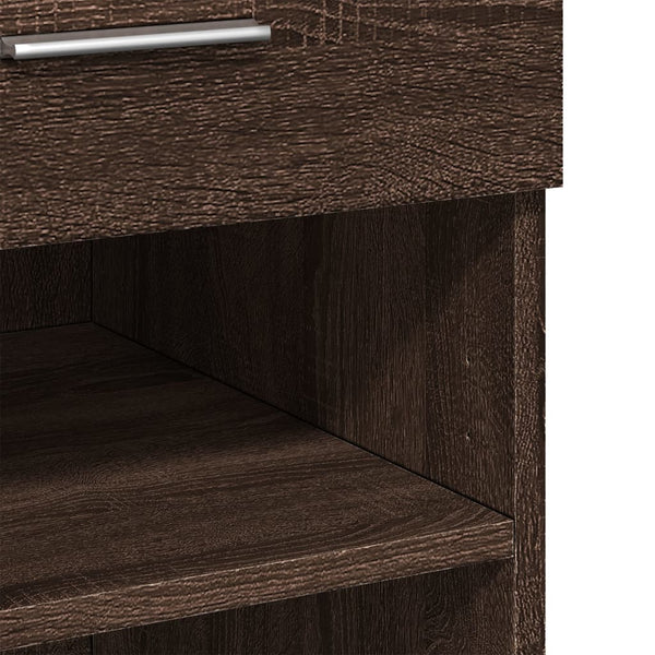 Highboard Braun Eichen-Optik 80x42,5x124 cm
