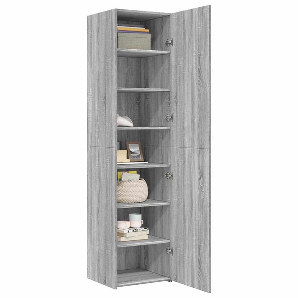 Graues Highboard Sonoma 185cm