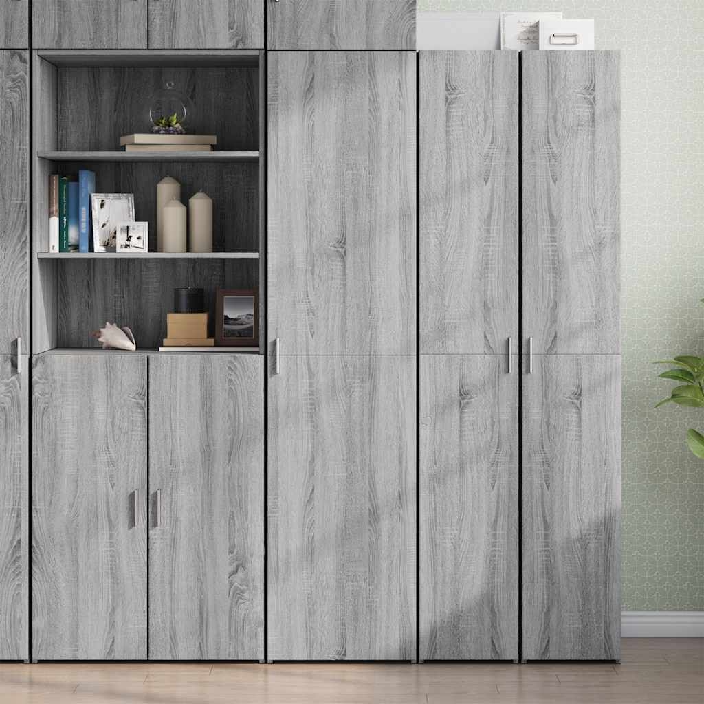 Graues Highboard Sonoma 185cm