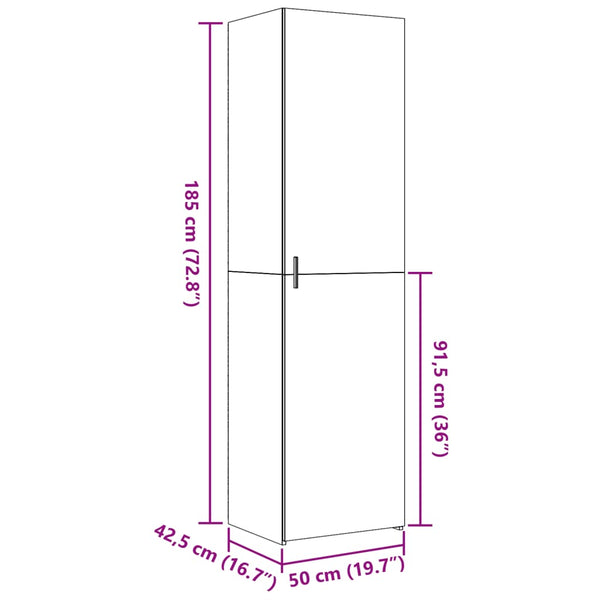 Highboard Sonoma Eiche 50x42,5x185 cm
