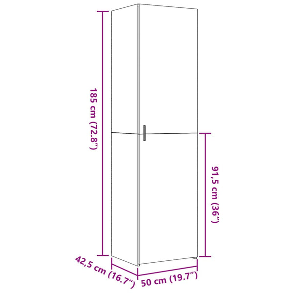 Highboard Räuchereiche 185 cm