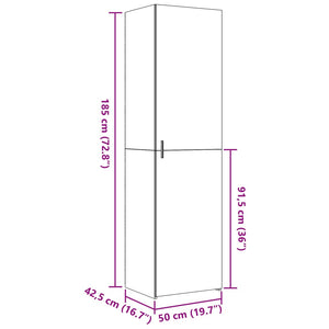 Highboard Grau Sonoma 185 cm