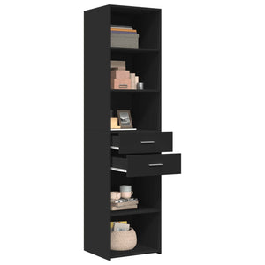 Highboard Schwarz 45x42,5x185 cm