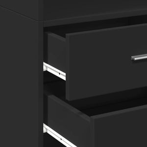 Highboard Schwarz 45x42,5x185 cm