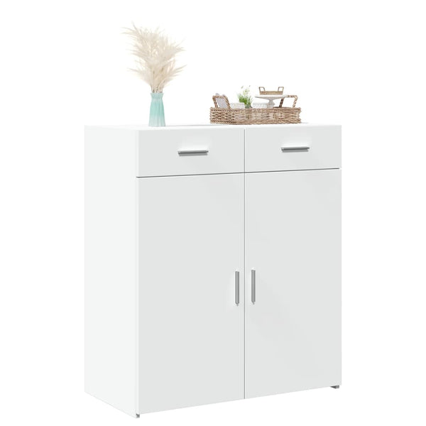 Weißes Sideboard 80 cm Holzwerkstoff
