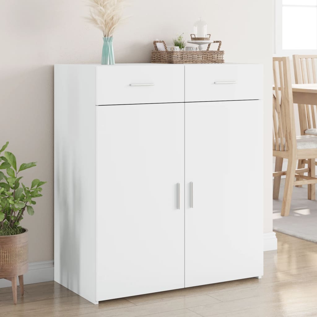 Weißes Sideboard 80 cm Holzwerkstoff