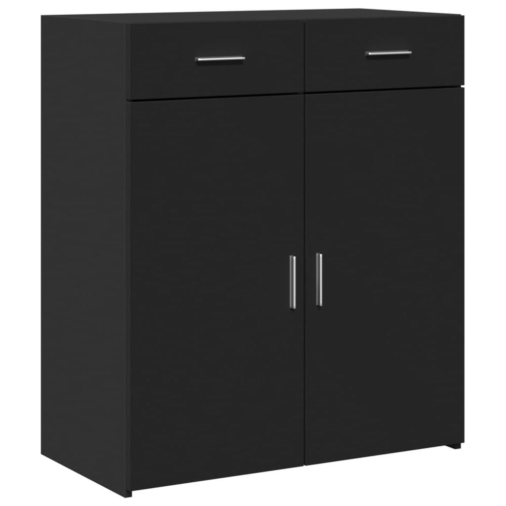 Schwarzes Sideboard 80x42,5x93 cm