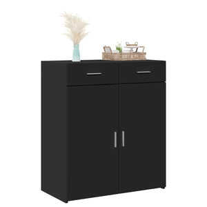 Schwarzes Sideboard 80x42,5x93 cm