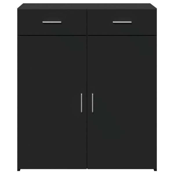 Schwarzes Sideboard 80x42,5x93 cm